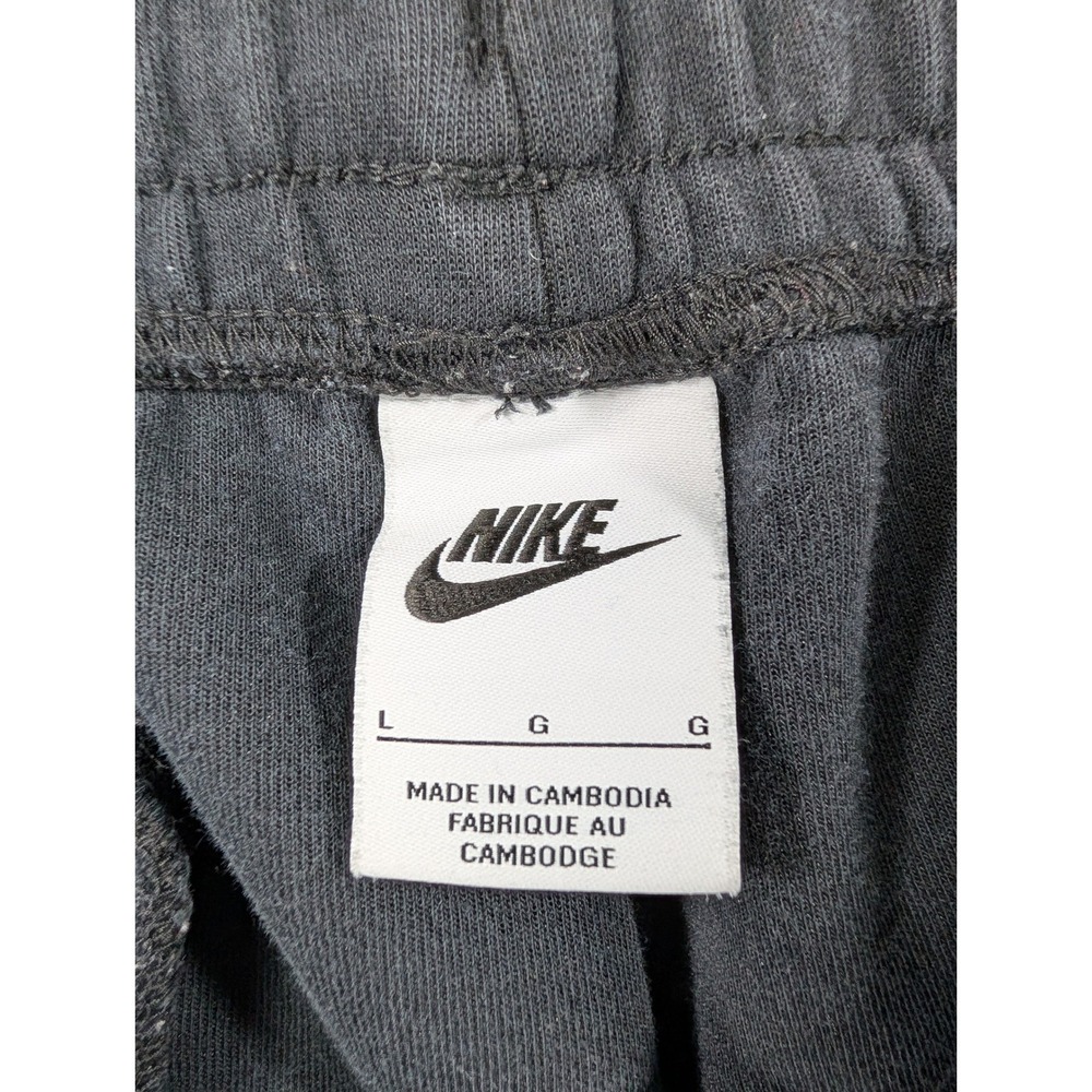 Nike Mens Big Swoosh Fleece Joggers Black White Size Large - Picture 6 of 8